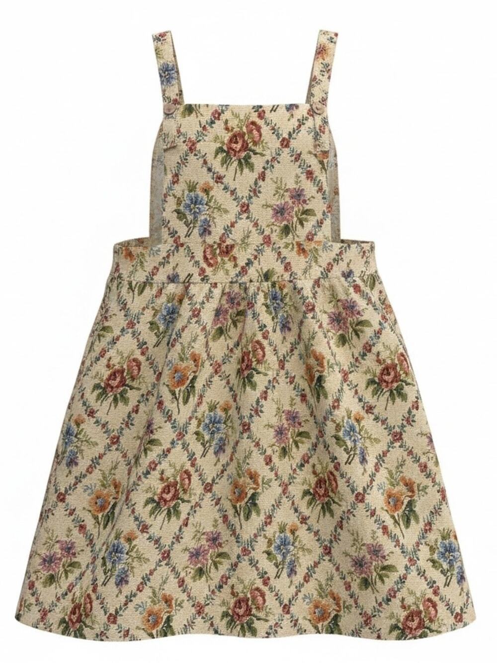 Polagram Floral Tapestry Mini Apron Unique Cottagecore Grandma Nostalgic Fun